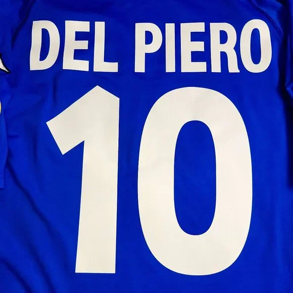 Del Piero Italy Kappa 2000 EURO CUP Home Soccer Jersey Shirt XL